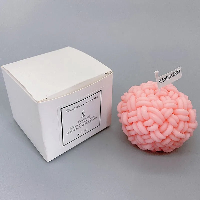 Bougie d'aromathérapie créative en forme de nœud de corde géométrique, décoration d'intérieur, bougie votive parfumée, cadeaux d'anniversaire pour petite amie