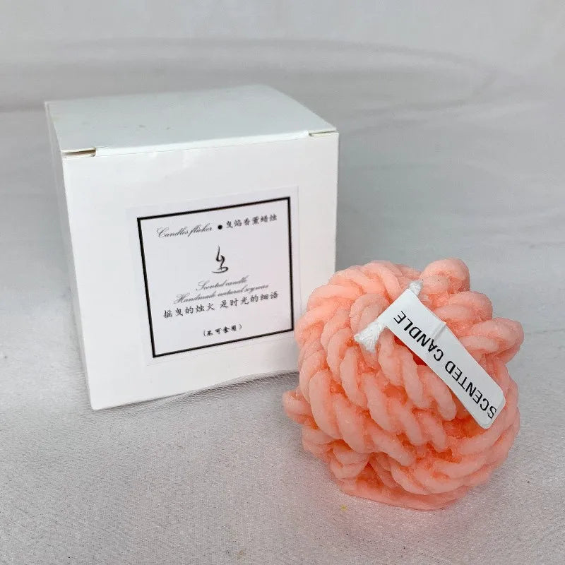 Bougie d'aromathérapie créative en forme de nœud de corde géométrique, décoration d'intérieur, bougie votive parfumée, cadeaux d'anniversaire pour petite amie