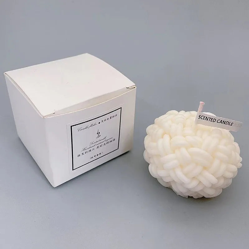Bougie d'aromathérapie créative en forme de nœud de corde géométrique, décoration d'intérieur, bougie votive parfumée, cadeaux d'anniversaire pour petite amie